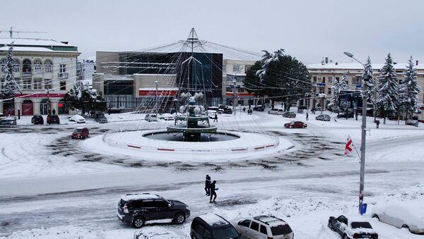 снегопад в Зугдиди, Самегрело - Sputnik Грузия