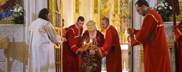 Илия Второй проводит рождественское богослужение - Sputnik Грузия