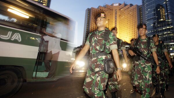 ინდონეზიელი პოლიციელები ჯაკარტაში. საარქივო ფოტო. - Sputnik საქართველო
