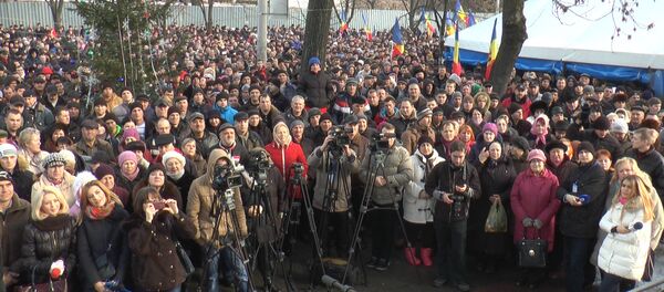 მოლდოვის ოპოზიცია მიტინგზე ვადამდელ საპარლამენტო არჩევნებს მოითხოვს - Sputnik საქართველო