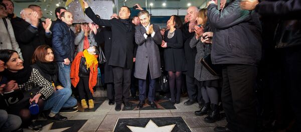 Бидзина Иванишвили на открытии звезды Эльдара Шенгелая - Sputnik Грузия