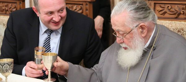 გიორგი მარგველაშვილი და ილია მეორე გიორგი მარგველაშვილი და ილია მეორე - Sputnik საქართველო