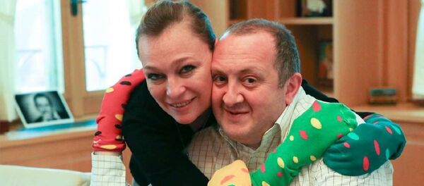 გიორგი მარგველაშვილი მეუღლესთან ერთად გიორგი მარგველაშვილი მეუღლესთან ერთად - Sputnik საქართველო