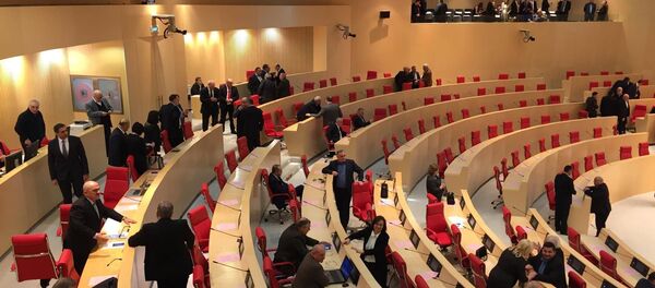 Парламент Грузии перед выступлением президента Парламент Грузии перед выступлением президента - Sputnik Грузия