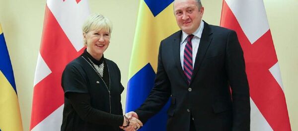 გიორგი მარგველაშვილი და მარგოტ ვალსტრემი გიორგი მარგველაშვილი და მარგოტ ვალსტრემი - Sputnik საქართველო