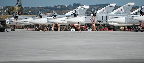 Российская боевая авиация на авиабазе Хмеймим в Сирии - Sputnik Грузия