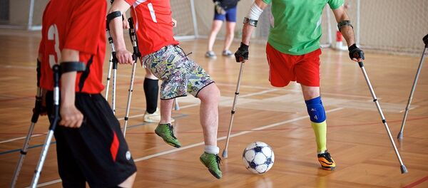 Паралимпийцы на тренировке - Sputnik Грузия