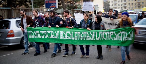 Защитники шахтеров требовали защитить права трудящихся в Грузии - Sputnik Грузия