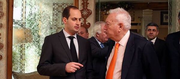 Главы МИД Грузии и Испании Михаил Джанелидзе и Хосе Мануэль Гарсия-Маргальо - Sputnik Грузия