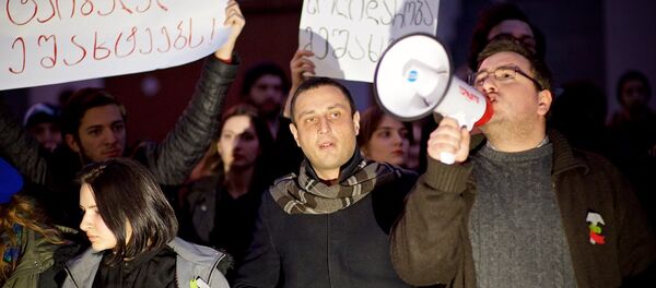 Защитники прав шахтеров проводят акцию в грузинской столице Защитники прав шахтеров проводят акцию в грузинской столице - Sputnik Грузия