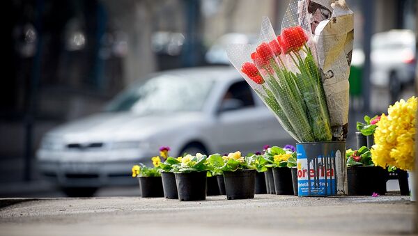 Цветы продаются на улицах столицы Грузии в День матери - Sputnik Грузия