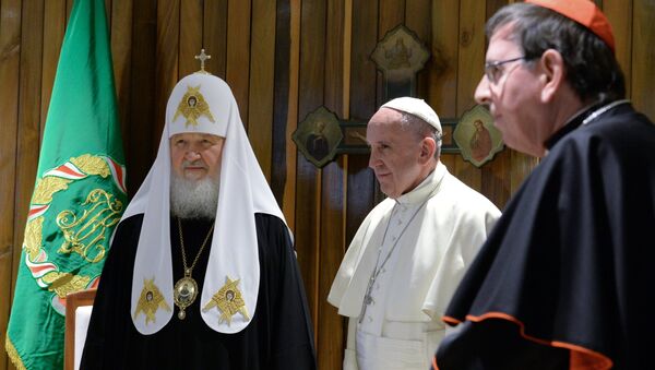 Встреча патриарха Московского и всея Руси Кирилла с папой римским Франциском - Sputnik Грузия