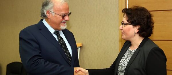 Тинатин Хидашели и посол Франции в Грузии Паскаль Монье - Sputnik Грузия