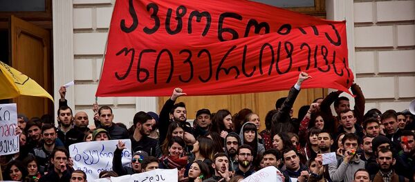 სტუდენტების პროტესტი სტუდენტების პროტესტი - Sputnik საქართველო