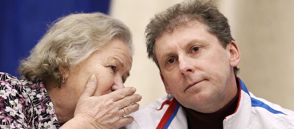 Шестикратная олимпийская чемпионка Лидия Скобликова и олимпийский чемпион Сергей Фокичев Шестикратная олимпийская чемпионка Лидия Скобликова и олимпийский чемпион Сергей Фокичев - Sputnik Грузия