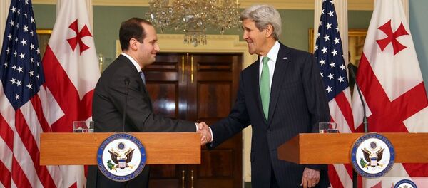 შეხვედრა ვაშინგტონში მიხეილ ჯანელიძესა და ჯონ კერის შორის შეხვედრა ვაშინგტონში მიხეილ ჯანელიძესა და ჯონ კერის შორის - Sputnik საქართველო