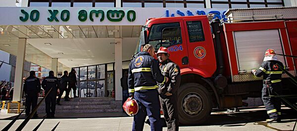 Пожар в ТЦ Гудвилл в Сабуртало - Sputnik Грузия