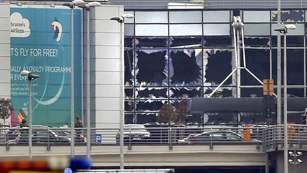 Международный аэропорт Брюсселя после взрыва - Sputnik Грузия
