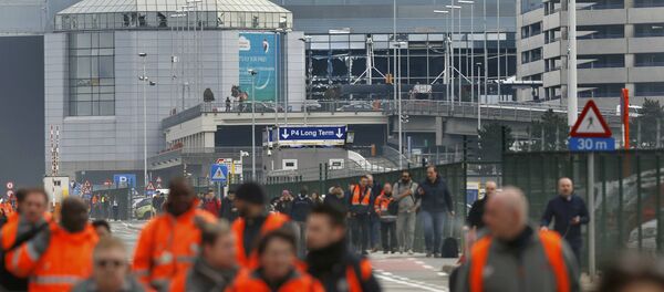 Международный аэропорт Брюсселя после взрыва - Sputnik Грузия