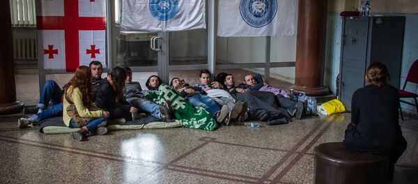 Акция голодовки студентов ТГУ - Sputnik Грузия