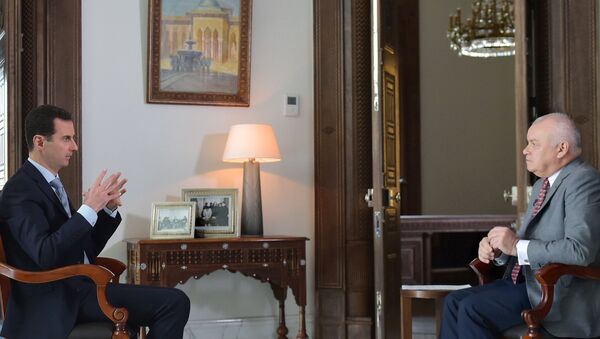 Интервью президента Сирии Б. Асада гендиректору МИА Россия сегодня Д. Киселеву - Sputnik Грузия
