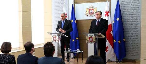 გიორგი კვირიკაშვილი და დიმიტრის ავრამოპულოსი გიორგი კვირიკაშვილი და დიმიტრის ავრამოპულოსი - Sputnik საქართველო