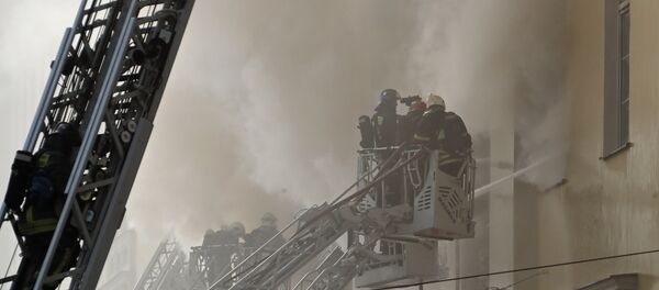 Пожар в здании Министерства обороны в Москве - Sputnik Грузия