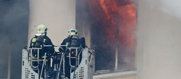Пожар в здании Министерства обороны в Москве - Sputnik Грузия