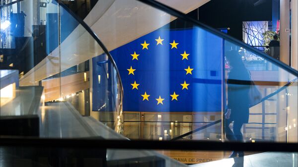 Флаг ЕС в Европарламенте - Sputnik საქართველო