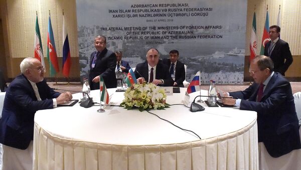 Трехсторонняя встреча министров иностранных дел России, Азербайджана и Ирана - Sputnik Грузия