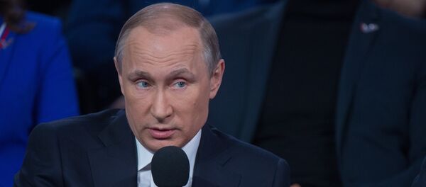 Президент РФ В.Путин участвует в работе III Медиафорума ОНФ Правда и справедливость - Sputnik Грузия