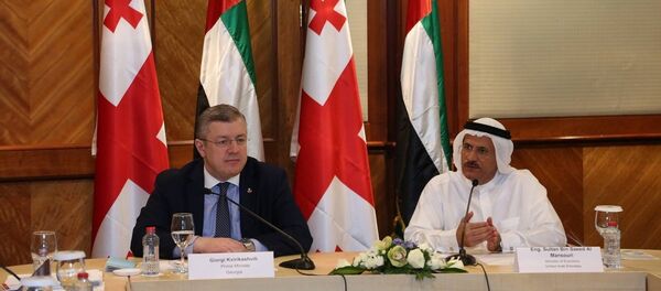 Премьер-министр Грузии Георгий Квирикашвили и ОАЭ Мохаммед ибн Рашид Аль Мактум - Sputnik Грузия