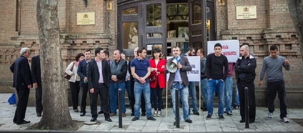 სტუ-ს სტუდენტთა აქცია განათლების სამინისტროსთან - Sputnik საქართველო