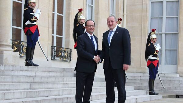 Президенты Франции Франсуа Олланд и Грузии Георгий Маргвелашвили - Sputnik Грузия