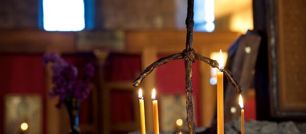 წმინდა ნინოს ჯვარი მცხეთაში, ჯვრის მონასტერში წმინდა ნინოს ჯვარი მცხეთაში, ჯვრის მონასტერში - Sputnik საქართველო