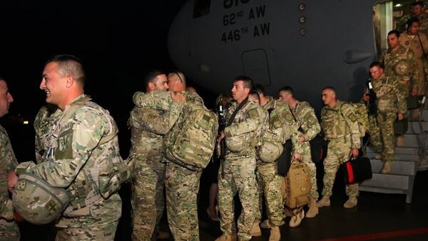 Грузинские военные вернулись из Афганистана - Sputnik Грузия