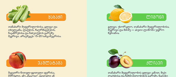 როგორი უნდა იყოს  ჯანსაღი ხილი და ბოსტნეული - Sputnik საქართველო