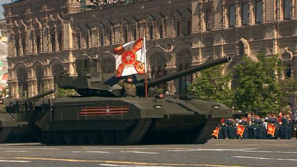 Танк Т-14 Армата и другая военная техника на параде Победы в Москве - Sputnik Грузия