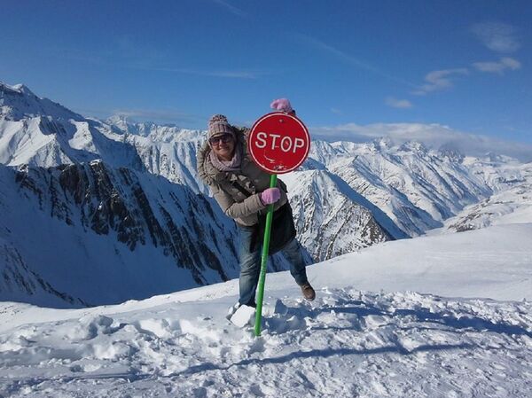 Маша Нестерова в горах Грузии Маша Нестерова в горах Грузии - Sputnik Грузия