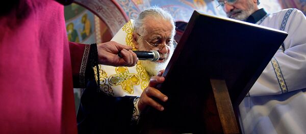 საქართველოს კათალიკოს-პატრიარქი ილია მეორე ანდრია პირველწოდებულის ხსენების დღისადმი მიძღვნილ წირვა-ლოცვას აღავლენს. საქართველოს კათალიკოს-პატრიარქი ილია მეორე ანდრია პირველწოდებულის ხსენების დღისადმი მიძღვნილ წირვა-ლოცვას აღავლენს. - Sputnik საქართველო