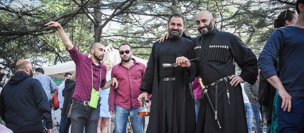 Фестиваль нового вина в парке Мтацминда - Sputnik Грузия