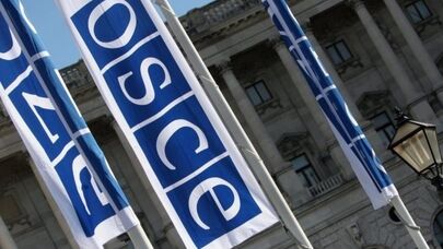 Флаги с логотипом ОБСЕ в Вене