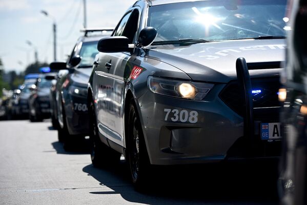 Полицейские автомобили Ford - Празднование Дня Полиции в Грузии. - Sputnik Грузия