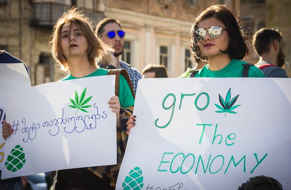 На акции за легализацию марихуаны. - Sputnik Грузия