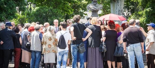აქცია პუშკინის სკვერში აქცია პუშკინის სკვერში - Sputnik საქართველო