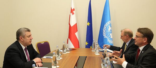 Премьер-министр Грузии Георгий Квирикашвили с представителями ООН - Sputnik Грузия