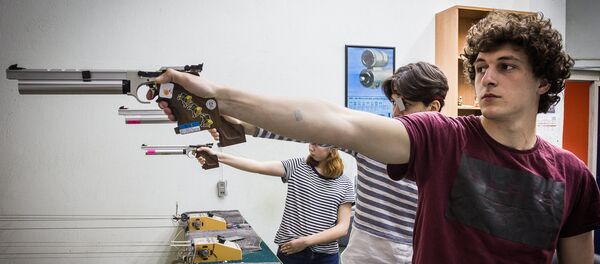 Спортсмен-стрелок Цотне Мачавариани готовится к Олимпийским играм - Sputnik Грузия