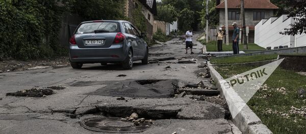 Последствия дождя в Кишиневе (ул. Тимиш) - Sputnik Грузия