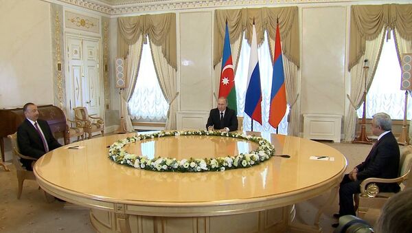 რუსეთის, აზერბაიჯანისა და სომხეთის პრეზიდენტების შეხვედრა - Sputnik საქართველო