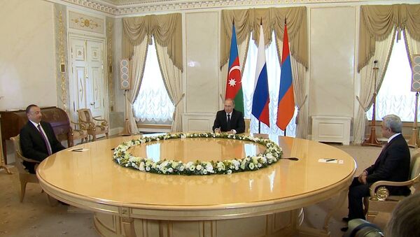 Встреча президентов Армении, России и Азербайджана - Sputnik Грузия